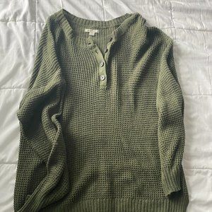 American Eagle Oversized Henley Sweater